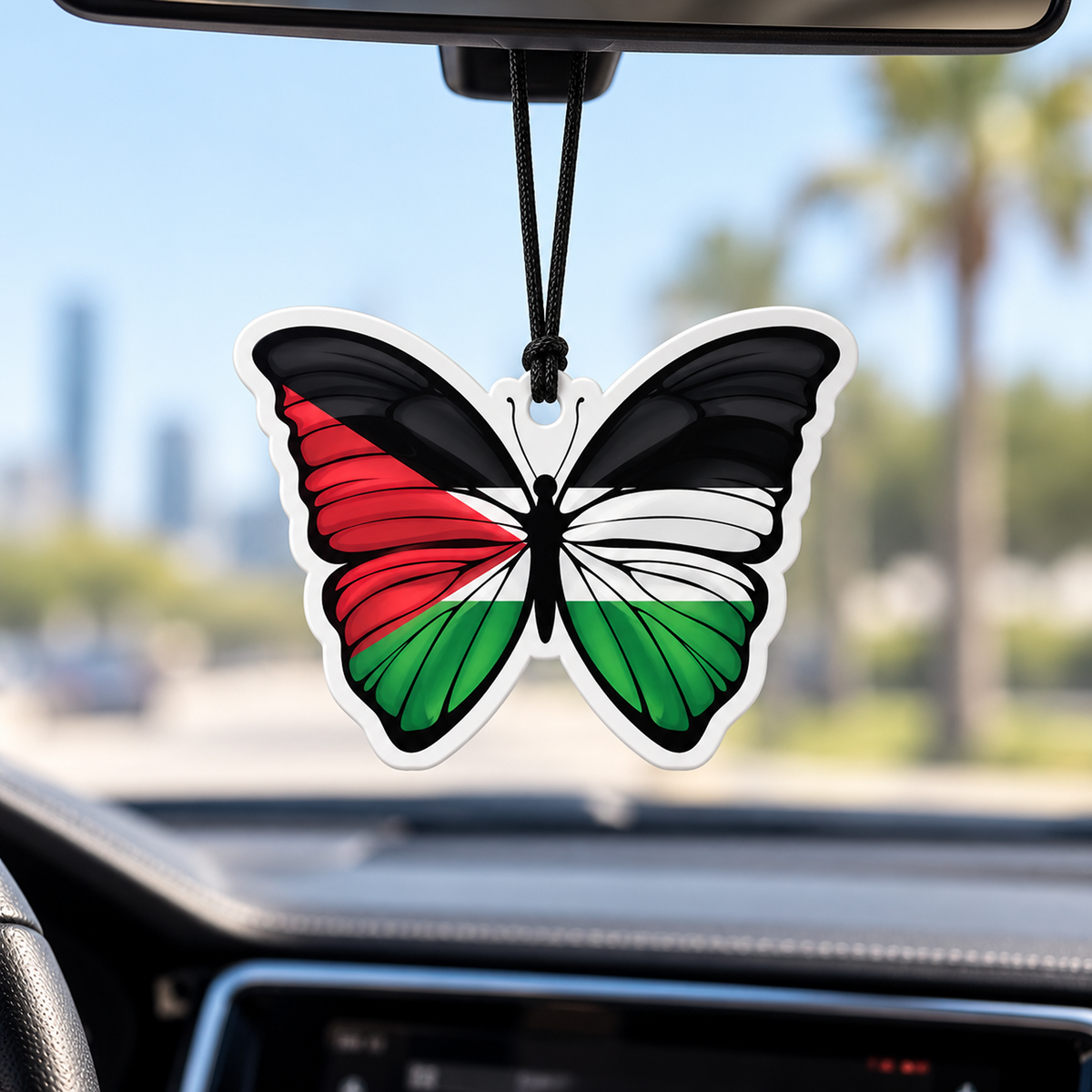 UAE National Day Flag Butterfly Car Hanger