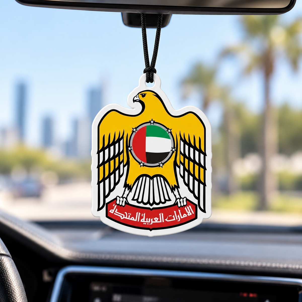 UAE National Day Golden Falcon Car Hanger