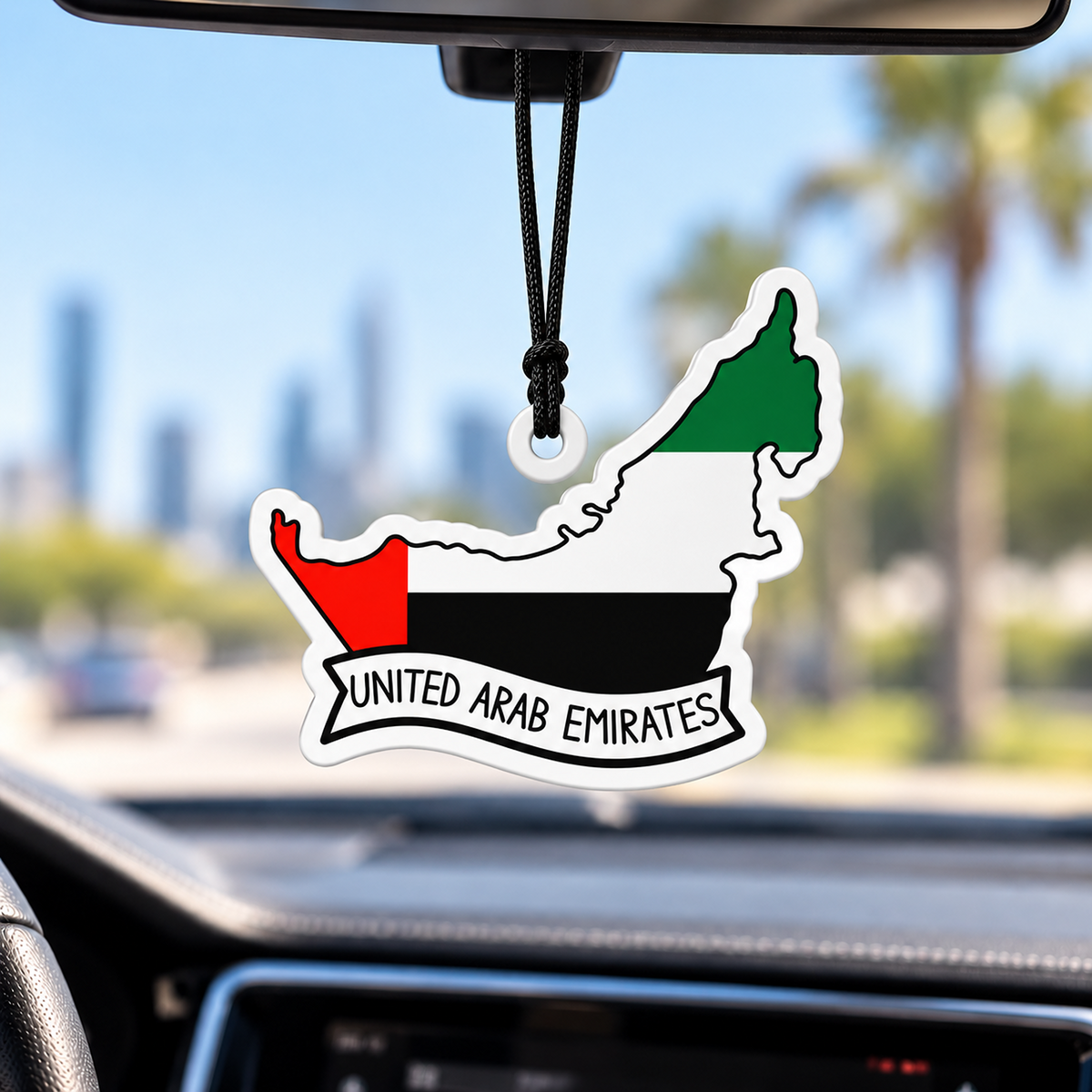 UAE National Day UAE Map Car Hanger