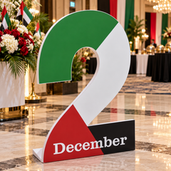 UAE National Day 2 December Number Cutout – view 3