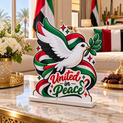 UAE National Day United in Peace Dove Table Decoration – view 2