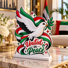 UAE National Day United in Peace Dove Table Decoration – view 3