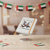 UAE National Day Notebook – 54th Eid Al Etihad Edition | “United in Our Journey” Hardcover Journal with Elastic Band | Yalla Printing UAE