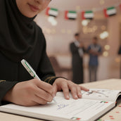 UAE National Day Pens – 54th Eid Al Etihad Edition | Flag Color Ballpoint Pens with National Emblem Print | Yalla Printing UAE