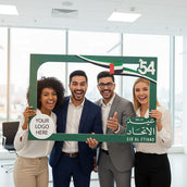 UAE National Day Horizontal Selfie Frame – 120 × 80 cm | “Emerald Edition” 54th Eid Al Etihad Foam Board Frame | Yalla Printing UAE