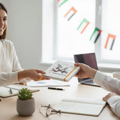 UAE National Day Notebook – 54th Eid Al Etihad Edition | “United in Our Journey” Hardcover Journal with Elastic Band | Yalla Printing UAE
