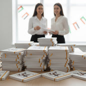 UAE National Day Notebook – 54th Eid Al Etihad Edition | “United in Our Journey” Hardcover Journal with Elastic Band | Yalla Printing UAE