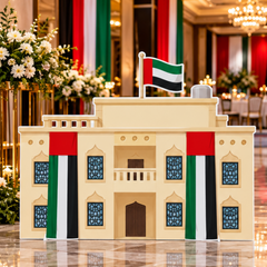 UAE National Day Heritage Building & Flags Cutout – view 2
