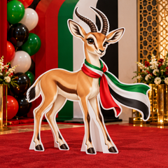 UAE National Day Gazelle with Flag Scarf Cutout – view 2