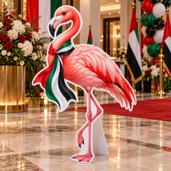UAE National Day Flamingo with Flag Scarf Cutout – view 3