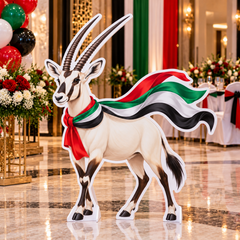 UAE National Day Arabian Oryx Flag Ribbon Cutout – view 2