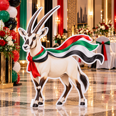 UAE National Day Arabian Oryx Flag Ribbon Cutout – view 3