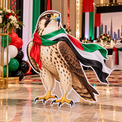 UAE National Day Falcon Flag Scarf Cutout – view 2