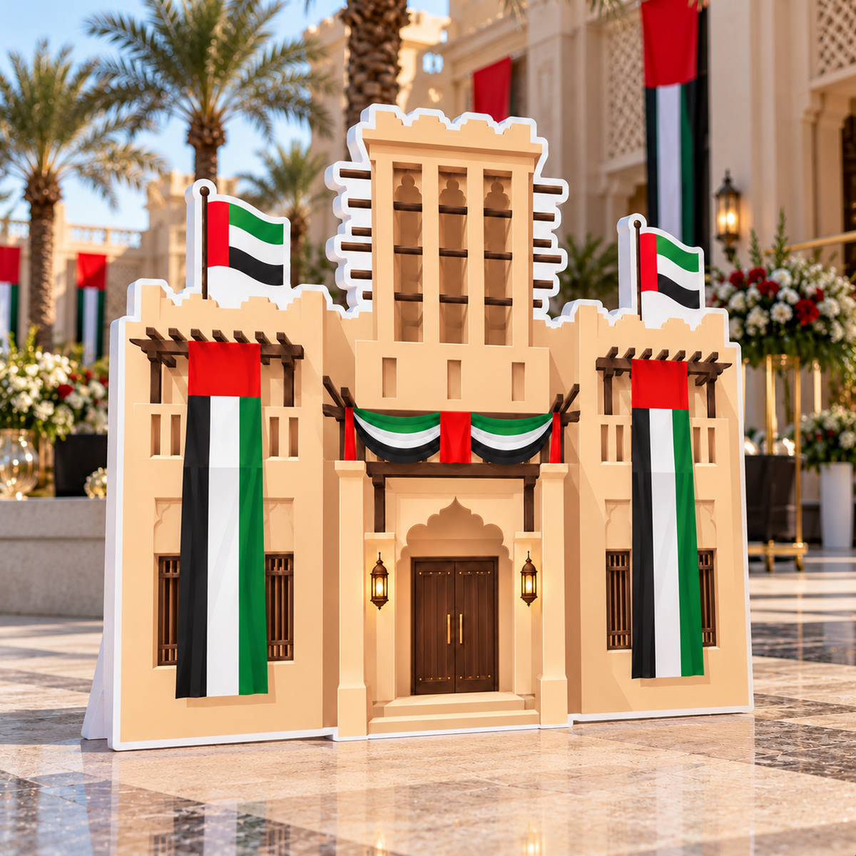 UAE National Day Heritage Wind Tower Cutout