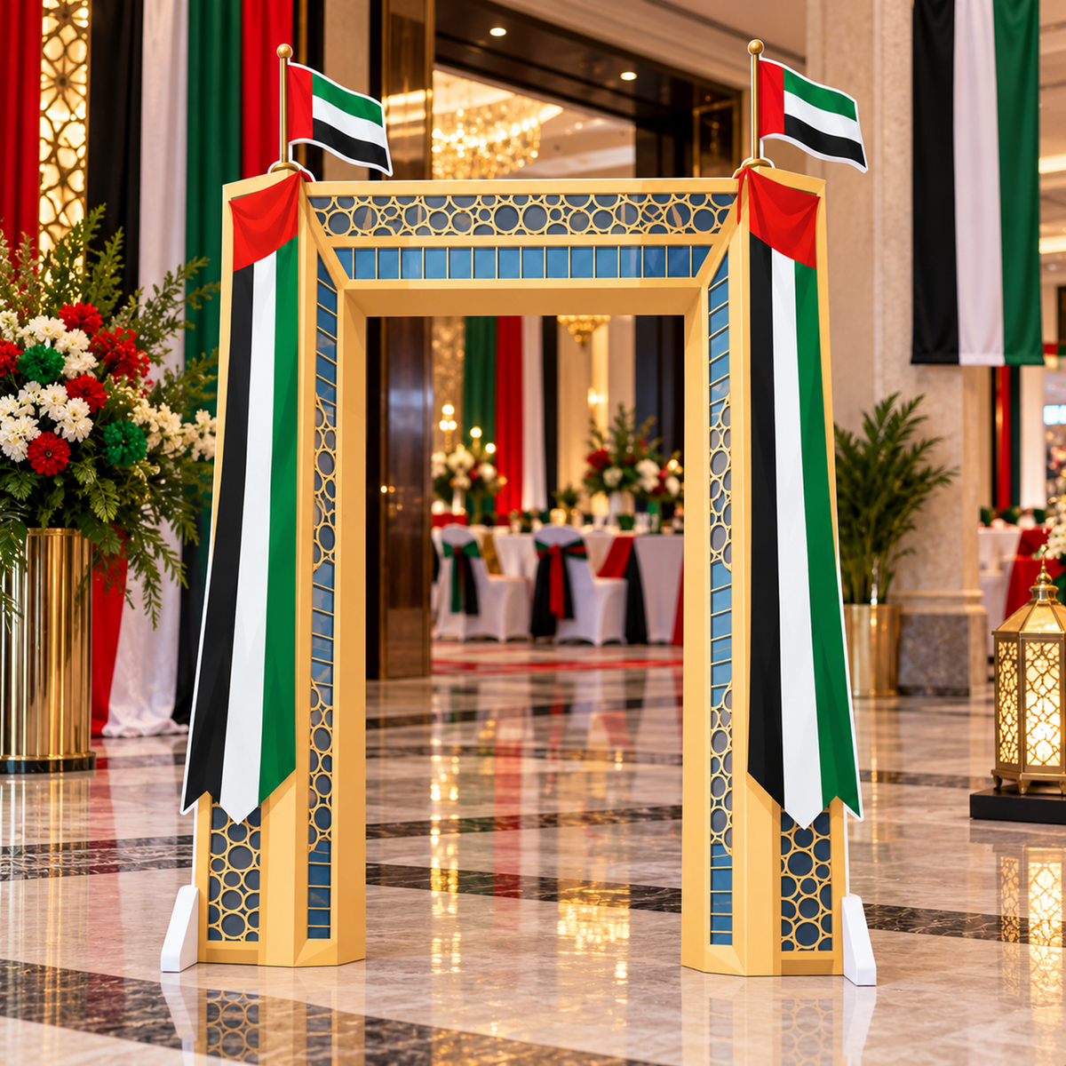 UAE National Day Gold Heritage Entrance Arch