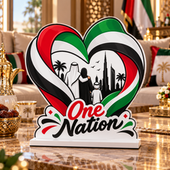 UAE National Day One Nation Heart Table Decoration – view 2