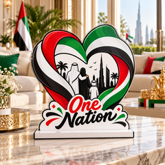 UAE National Day One Nation Heart Table Decoration – view 3