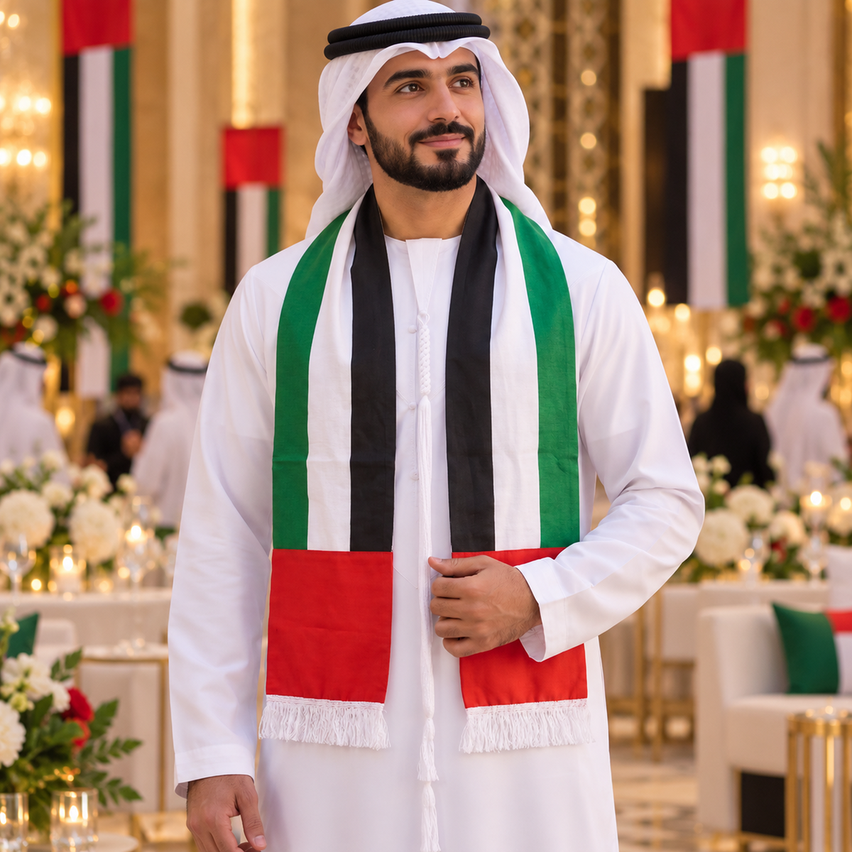 UAE National Day Flag Colour-Block Scarf