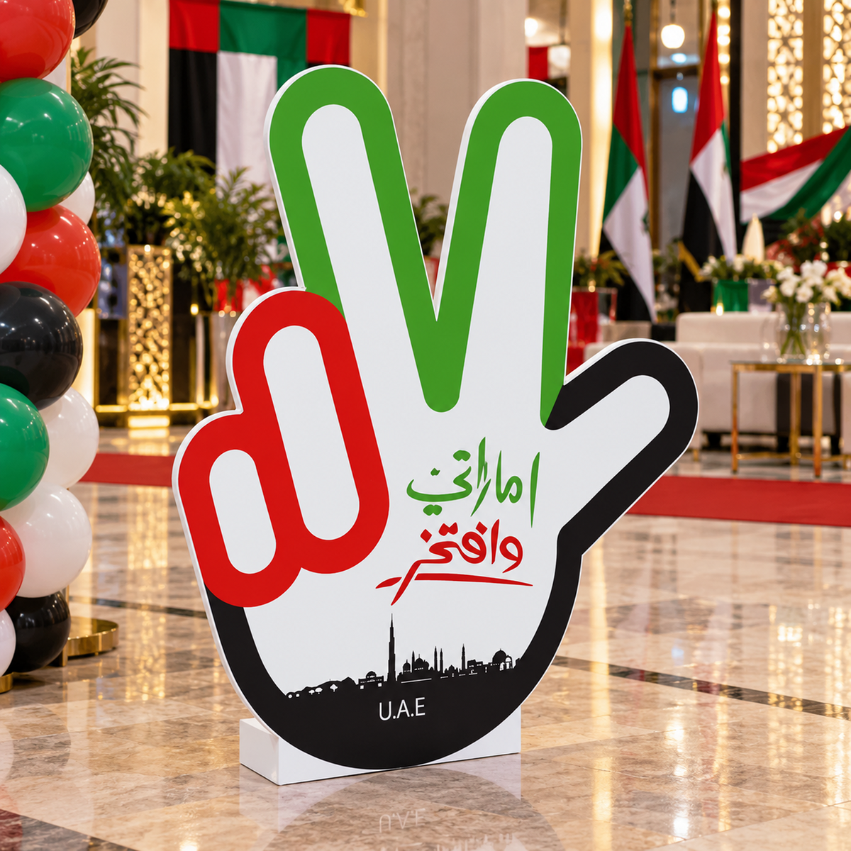 UAE National Day Victory Hand Cutout