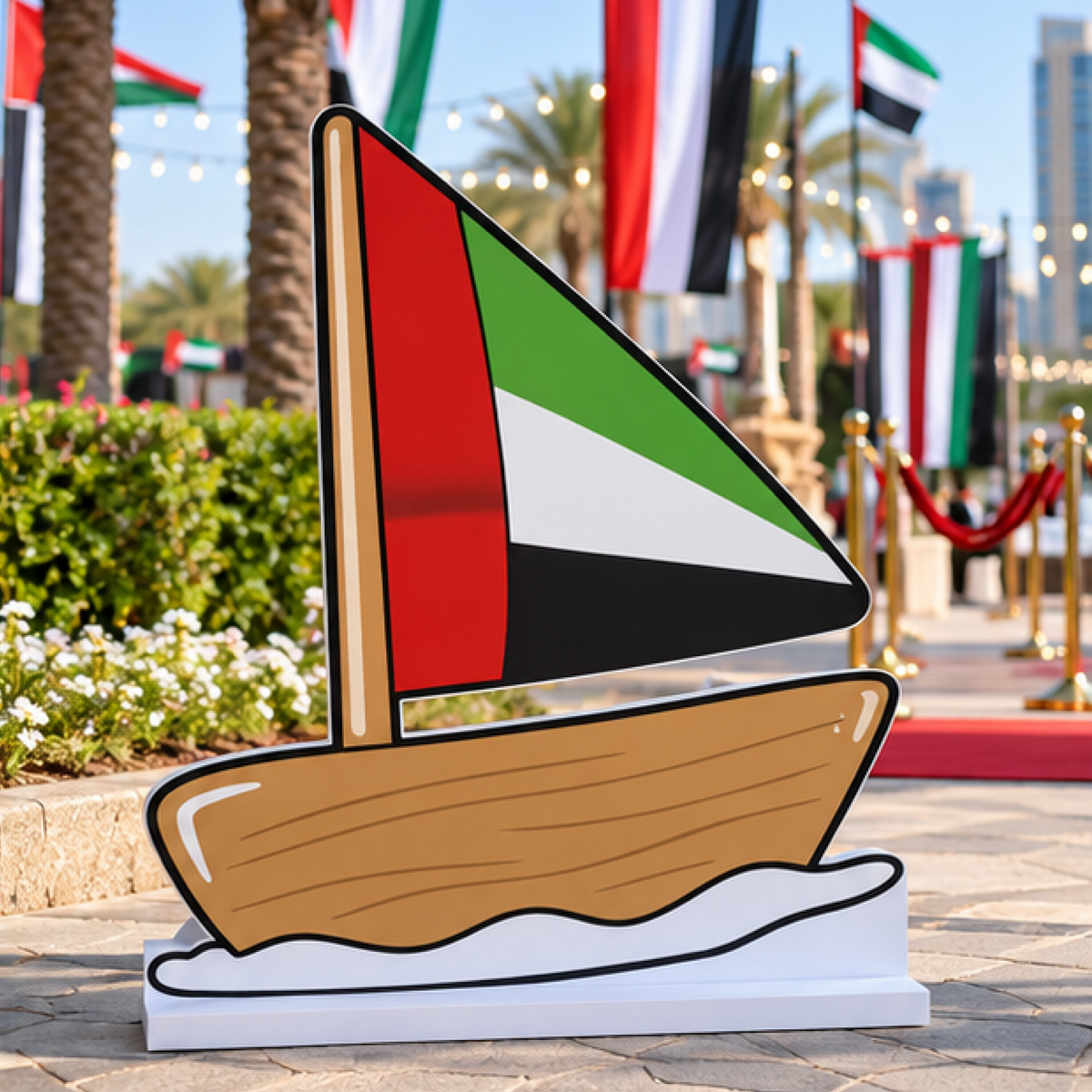UAE National Day Heritage Dhow Boat Cutout