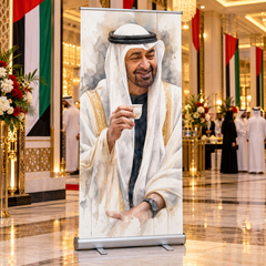 UAE National Day Smiling Leader Portrait Roll-Up Banner – view 3