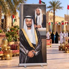 UAE National Day Leadership Double Portrait Roll-Up Banner
