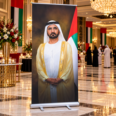 UAE National Day Portrait & Flag Roll-Up Banner – view 2