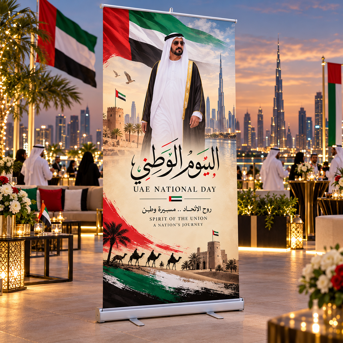 UAE National Day Spirit of the Union Roll-Up Banner