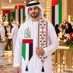 UAE National Day Geometric Heritage Pattern Stole Scarf – view 2