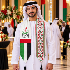 UAE National Day Geometric Heritage Pattern Stole Scarf – view 3